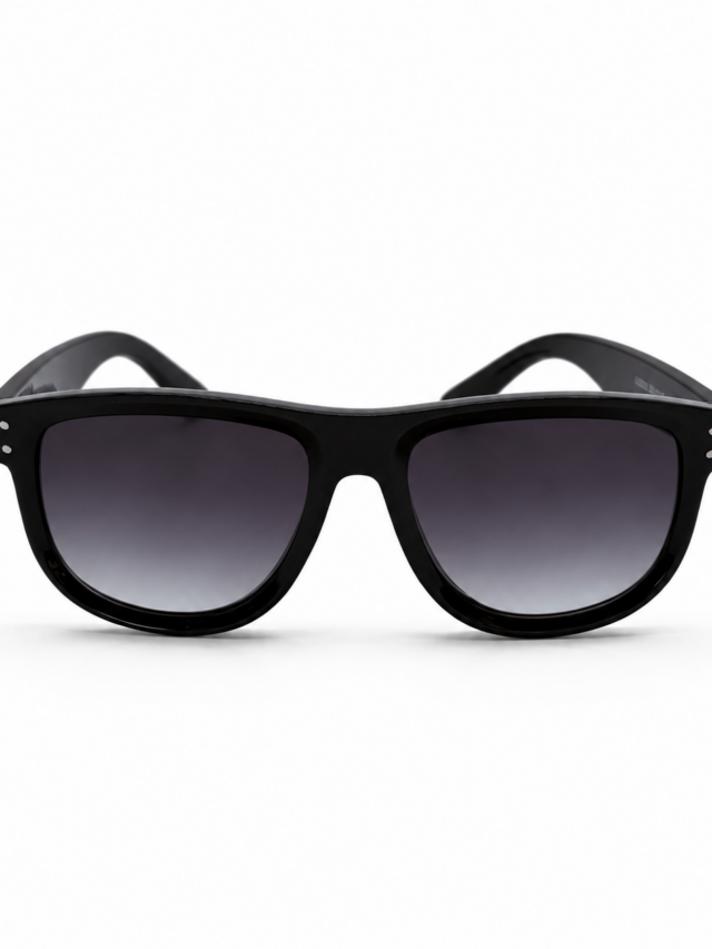 Occhiali da Sole Neri Oversize con Lenti Sfumate